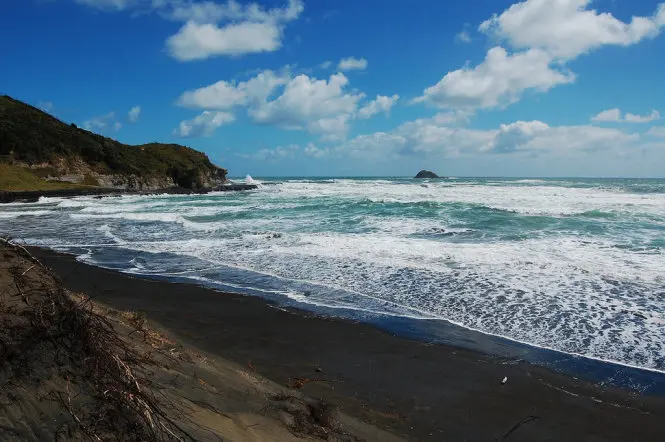 Muriwai Beach in New Zealand