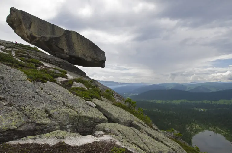 The Miraculous Hanging Rock In Siberia