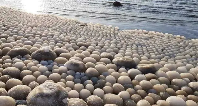 Thousands of 'Ice Eggs' Discovered on a Finnish Beach 2