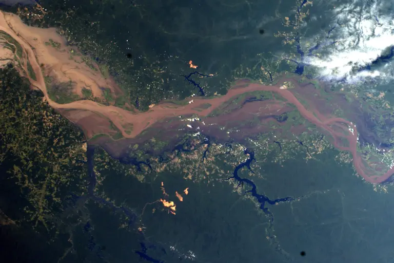 The Beauty Of The Amazon River System Captured From The Iss 2