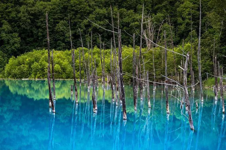 Astonishing Beauty Of The Sapphire-blue Pond In Japan 2