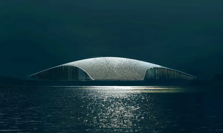 Uniquely designed whale watching museum in Norway