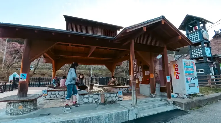 Mesmerized By The Timeless Charm Of A Train Station Immersed In Cherry Blossoms 3
